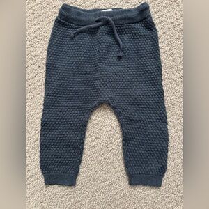 H&M Popcorn Knit Navy Blue Pants size 6 Months